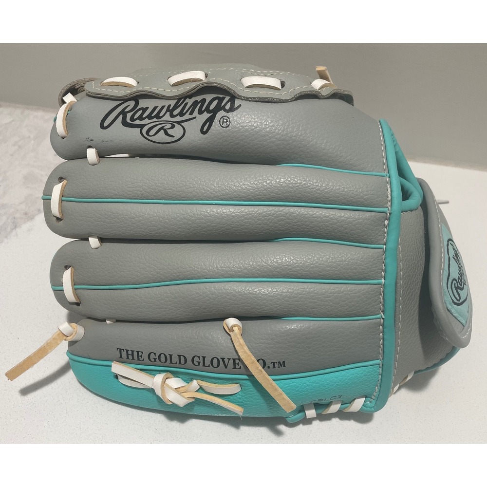 Rawlings Players Series Youth Fastpitch Softball Glove 11 inch RHT Grey Teal